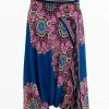 HaremPants.com Peony Mandalas Drop Crotch Men's Harem Pants In Blue