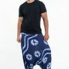HaremPants.com Tie Dye Drop Crotch Men's Harem Pants In Indigo