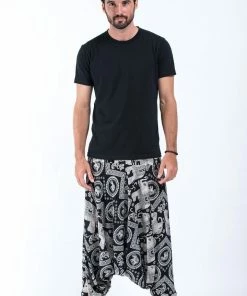 HaremPants.com Imperial Elephant Drop Crotch Men's Elephant Pants In Black