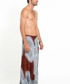 HaremPants.com Marble Mandalas Drop Crotch Men's Harem Pants In Brown 9 HaremPants.com Marble Mandalas Drop Crotch Men's Harem Pants In Brown
