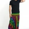 HaremPants.com Rainbow Elephant Drop Crotch Men's Elephant Pants In Green