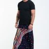 HaremPants.com Triangles Drop Crotch Men's Harem Pants In Navy