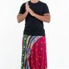 HaremPants.com Triangles Drop Crotch Men's Harem Pants In Pink