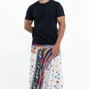 HaremPants.com Triangles Drop Crotch Men's Harem Pants In White 1 HaremPants.com Triangles Drop Crotch Men's Harem Pants In White