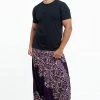 HaremPants.com Vines Drop Crotch Men's Harem Pants In Purple