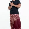 HaremPants.com Vines Drop Crotch Men's Harem Pants In Red