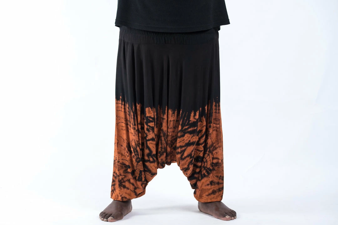 HaremPants.com Plus Size Tie Dye Drop Crotch Men's Harem Pants In Black 05 4 HaremPants.com Plus Size Tie Dye Drop Crotch Men's Harem Pants In Black 05