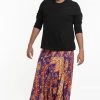 HaremPants.com Plus Size Peacock Paisley Drop Crotch Men's Harem Pants In Purple