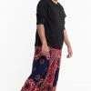 HaremPants.com Plus Size Lotus Mandalas Drop Crotch Men's Harem Pants In Navy