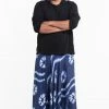 HaremPants.com Plus Size Tie Dye Drop Crotch Men's Harem Pants In Indigo