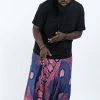 HaremPants.com Plus Size Mandala Elephant Drop Crotch Men's Elephant Pants In Blue