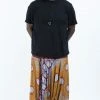 HaremPants.com Plus Size Mandala Elephant Drop Crotch Men's Elephant Pants In Bronze
