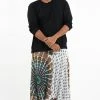HaremPants.com Plus Size Peacock Mandalas Drop Crotch Men's Harem Pants In White