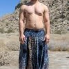 HaremPants.com Plus Size Paisley Mandalas Drop Crotch Men's Harem Pants In Gray
