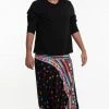 HaremPants.com Plus Size Triangles Drop Crotch Men's Harem Pants In Black