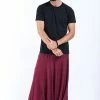 HaremPants.com Solid Color Drop Crotch Men's Harem Pants In Red