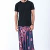 HaremPants.com Mandala Elephant Drop Crotch Men's Elephant Pants In Blue