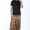 HaremPants.com Mandala Elephant Drop Crotch Men's Elephant Pants In Olive 2 HaremPants.com Mandala Elephant Drop Crotch Men's Elephant Pants In Olive