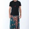 HaremPants.com Mandala Elephant Drop Crotch Men's Elephant Pants In Turquoise