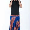 HaremPants.com Dashiki Prints Drop Crotch Men's Harem Pants In Blue 2 HaremPants.com Dashiki Prints Drop Crotch Men's Harem Pants In Blue