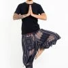 HaremPants.com Thai Hill Tribe Fabric Men's Harem Pants With Ankle Straps In Artisan Blue