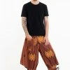 HaremPants.com Men's Thai Hill Tribe Fabric Men Harem Pants With Ankle Straps In Brick Orange 1 HaremPants.com Men's Thai Hill Tribe Fabric Men Harem Pants With Ankle Straps In Brick Orange