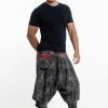 HaremPants.com Paisley Thai Hill Tribe Fabric Men's Harem Pants With Ankle Straps
