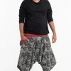 HaremPants.com Plus Size Paisley Thai Hill Tribe Fabric Men's Harem Pants With Ankle Straps