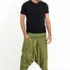 HaremPants.com Hill Tribe Elephant Men's Elephant Pants In Green
