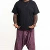 HaremPants.com Plus Size Hill Tribe Elephant Men's Elephant Pants In Purple