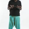HaremPants.com Plus Size Hill Tribe Elephant Men's Elephant Pants In Turquoise