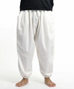 HaremPants.com Genie Men's Cotton Harem Pants In White