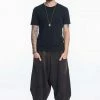 HaremPants.com Stone Washed Large Pockets Men's Harem Pants In Black