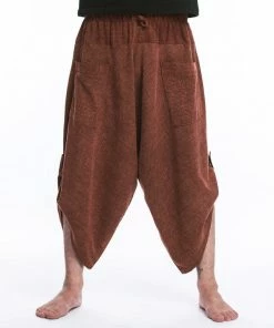 HaremPants.com Stone Washed Large Pockets Men's Harem Pants In Brick