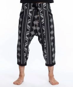HaremPants.com Diamonds Men's Harem Pants With Faux Buttons In Black