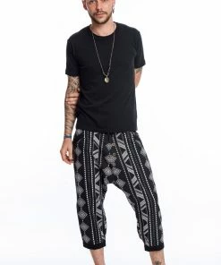 HaremPants.com Diamonds Men's Harem Pants With Faux Buttons In Black