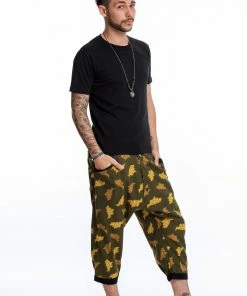HaremPants.com Leaves Men's Harem Pants With Faux Buttons In Green
