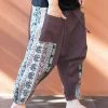 HaremPants.com Elephant Aztec Cotton Men's Harem Pants In Brown