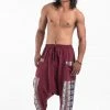HaremPants.com Elephant Aztec Cotton Men's Harem Pants In Red