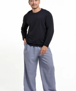 HaremPants.com Drawstring Pinstripe Men's Pants In Gray