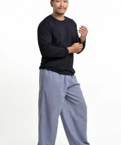 HaremPants.com Drawstring Pinstripe Men's Pants In Gray