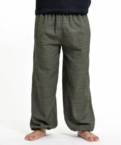 HaremPants.com Drawstring Pinstripe Men's Pants In Green