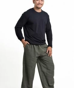 HaremPants.com Drawstring Pinstripe Men's Pants In Green