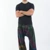 HaremPants.com Tie Dye Cotton Men Harem Pants In Green Indigo Men's