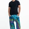HaremPants.com Tie Dye Cotton Men Harem Pants In Sky Blue