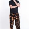 HaremPants.com Men's Tie Dye Cotton Men Harem Pants In Black Orange