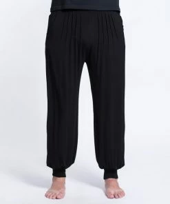 HaremPants.com Cotton Men Harem Pants In Solid Black