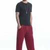 HaremPants.com Cotton Men Harem Pants In Solid Red Men's