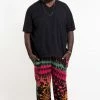 HaremPants.com Plus Size Tie Dye Cotton Men Harem Pants In Black Pink 1 HaremPants.com Plus Size Tie Dye Cotton Men Harem Pants In Black Pink