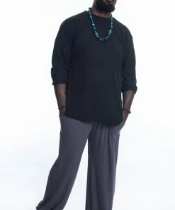 HaremPants.com Men's Plus Size Cotton Men Harem Pants In Solid Gray
